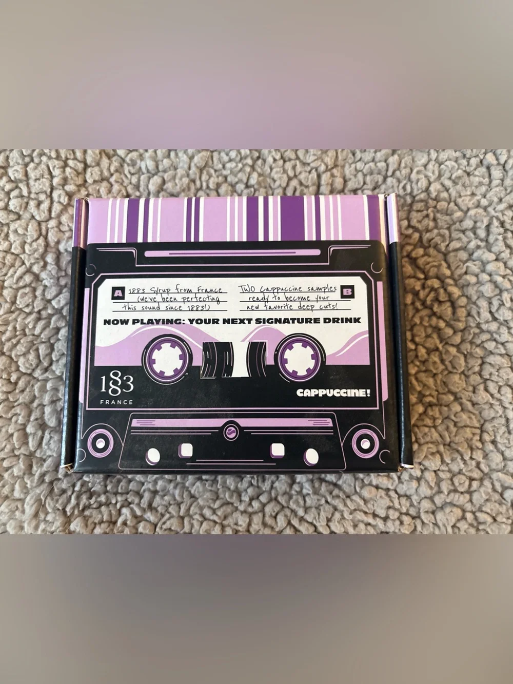 1883 Maison Routin France Retro Cassette Sample Box - Cappuccine! Promo